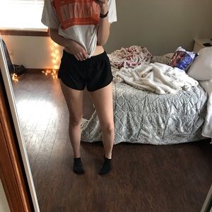 Black athletic shorts